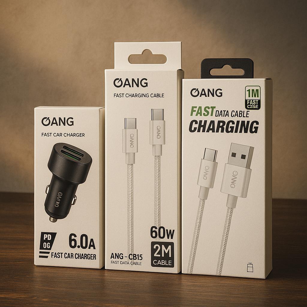 Fast Car Charger & Cable Bundle – Quick Charge Adapter with USB-to-Lightning and USB-C to USB-C Cables for Rapid Charging in Any Vehicle