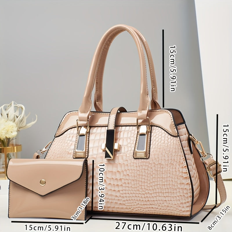 Gift for Mom And Family New Large Capacity Two-Piece Set Fashion Shoulder Handbag Handbag Women's Large Bag Thanksgiving Gift
