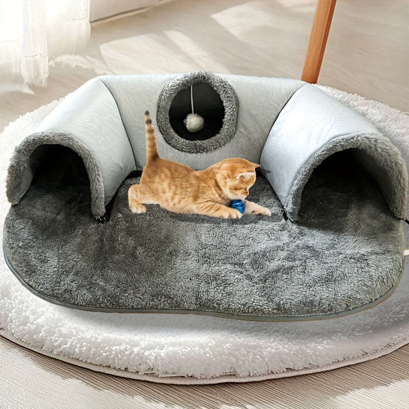 Cozy Hideout for Small Cats & Rabbits up to 8kg, Anti-Slip Bottom & Easy-Clean Design, Durable Pet Furniture