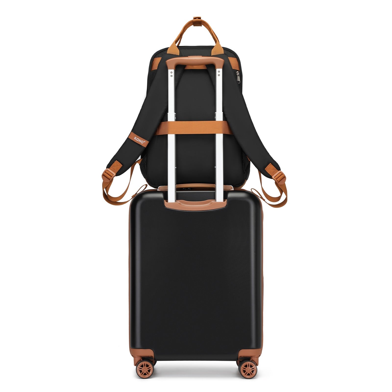 3-Piece Travel Suitcase Set: 20-Inch Stylish Hard Shell ABS+PC Cabin Suitcase, Plus a Multi-Compartment Backpack with a Small Pouch - Ideal for Trendy and Organized Travelers