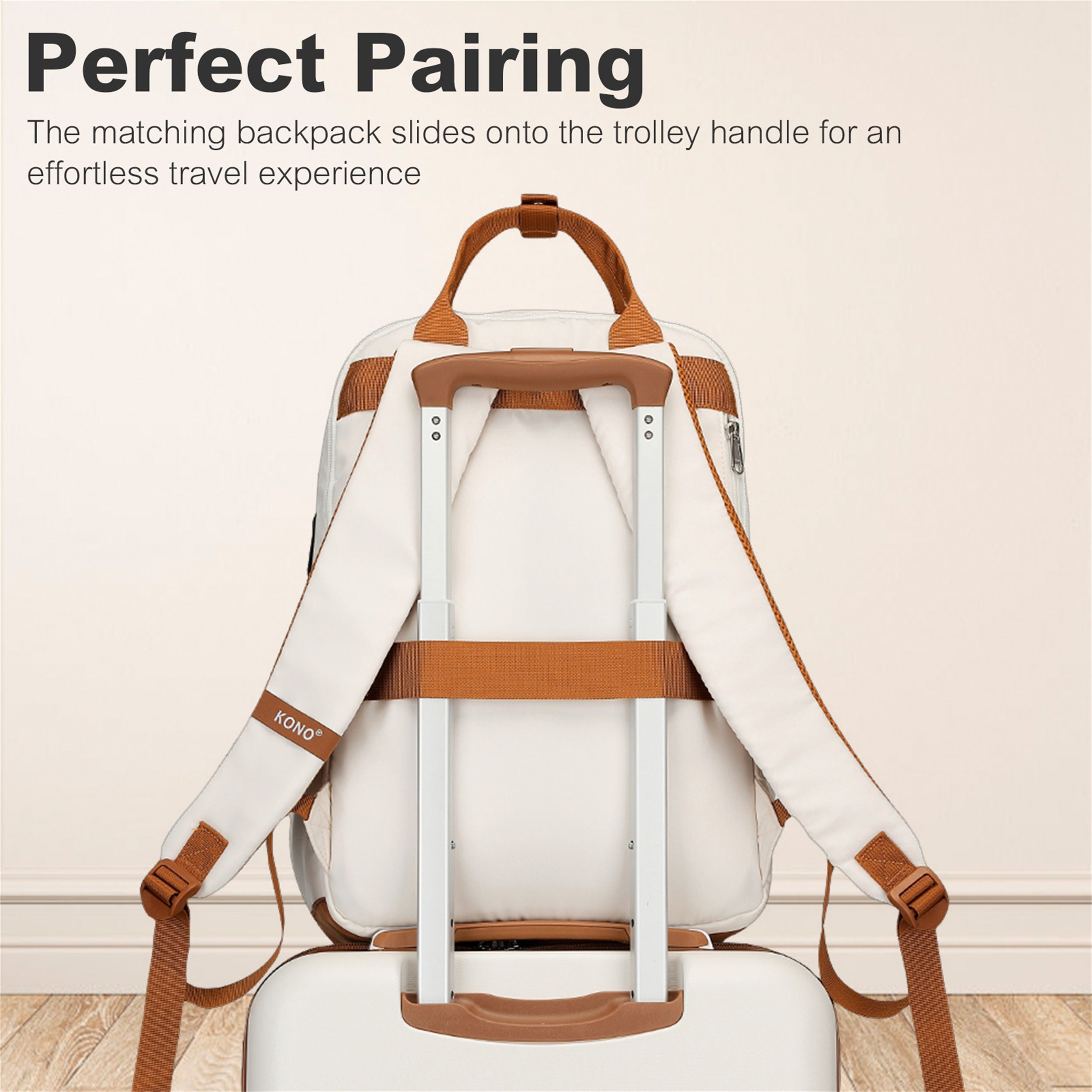 3-Piece Travel Suitcase Set: 20-Inch Stylish Hard Shell ABS+PC Cabin Suitcase, Plus a Multi-Compartment Backpack with a Small Pouch - Ideal for Trendy and Organized Travelers