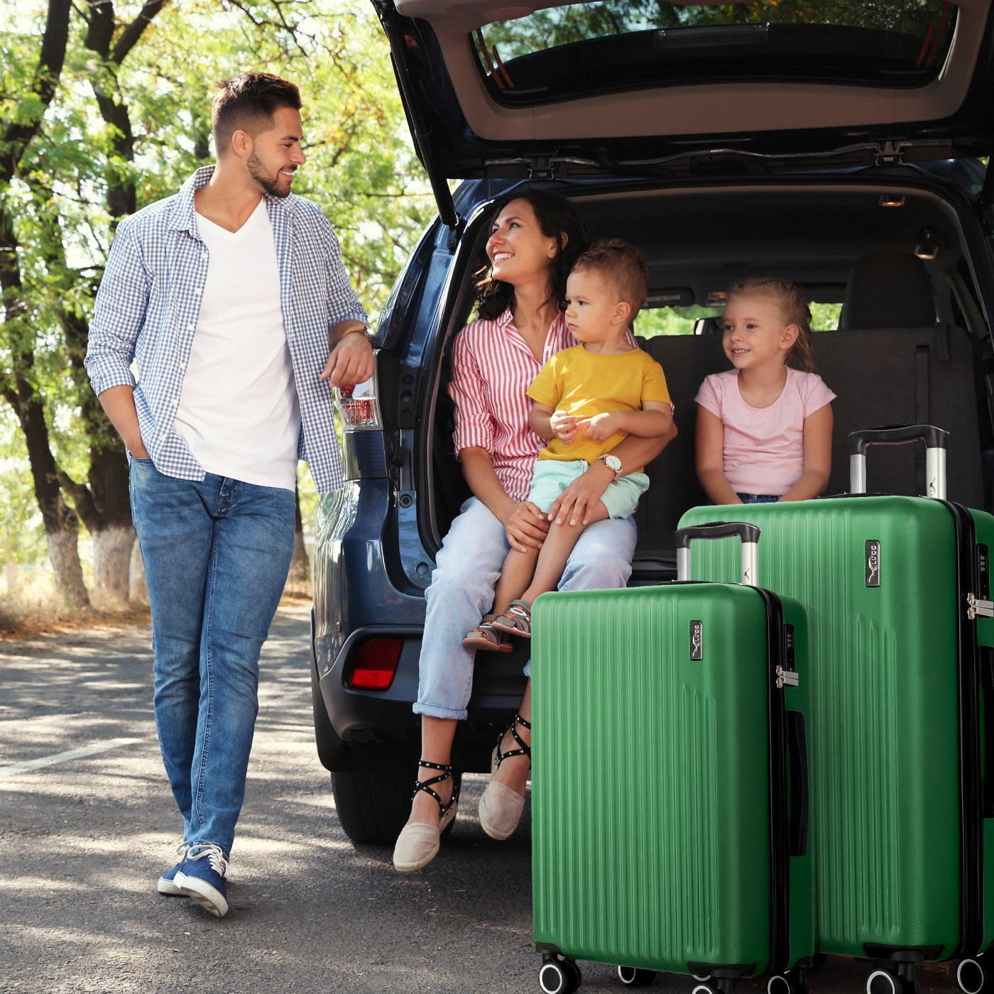 LUGG 65 x 25 x 44cm Vacay Suitcase ABS Luggage with TSA Indent Lock, Aluminium Trolley Handle, 360° Spinner Wheels, Water-Resistant & Durable Material - Airline Compatible (24inch)