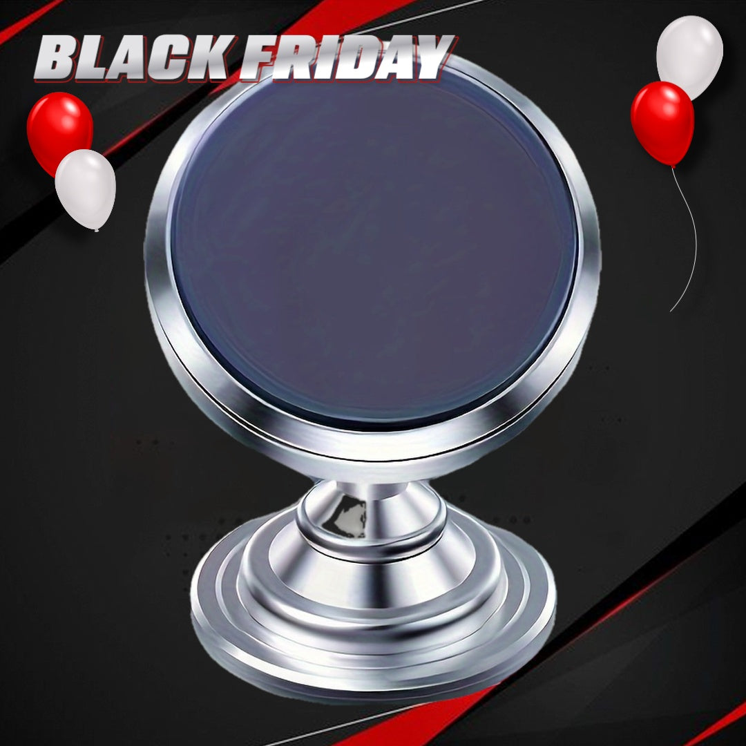 360° Rotatable Magnetic Car Phone Mount - Universal Dashboard Cell Phone Holder, Aluminum Alloy, Secure & Easy Installation