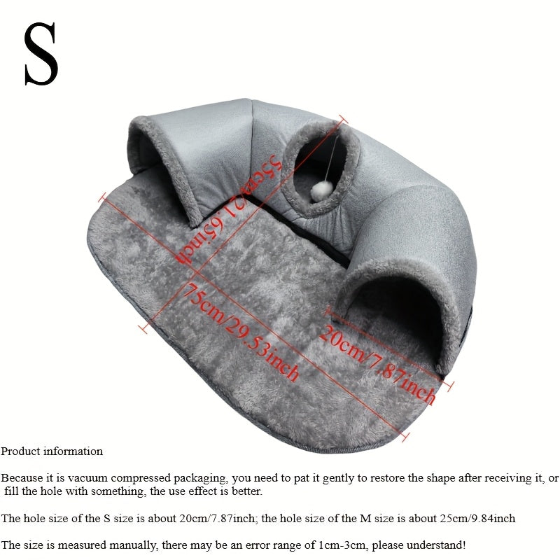 Cozy Hideout for Small Cats & Rabbits up to 8kg, Anti-Slip Bottom & Easy-Clean Design, Durable Pet Furniture