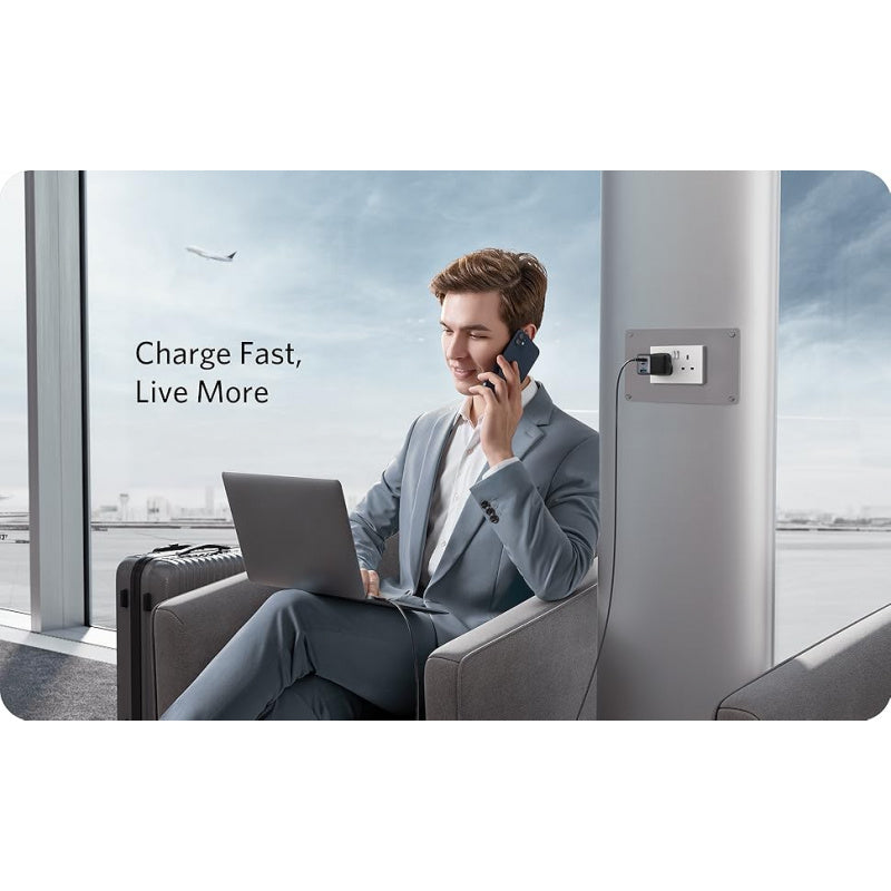 Anker USB C Plug, 735 Charger (Nano II 65W), PPS 3-Port Fast Compact USB C Charger for MacBook Pro/Air, iPad Pro, Galaxy S20/S10, Dell XPS 13, Note 20/10+, iPhone 16/15, Pixel, Steam Deck, and More