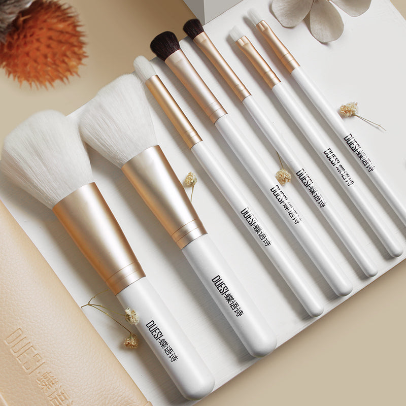 TT DUESI 7pcs Makeup Brush Set: Eyeshadow, Blush, Face Powder, Highlight, Repair Brush, Foundation, Lip Brush. Beauty Tools Full Set