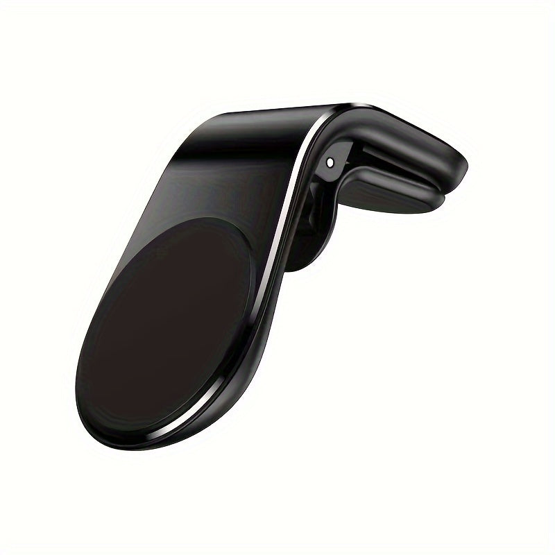 Universal Magnetic Phone Holder – L-Shaped Metal Car Air Vent Mount, Strong Magnetic Car Phone Holder for All Smartphones