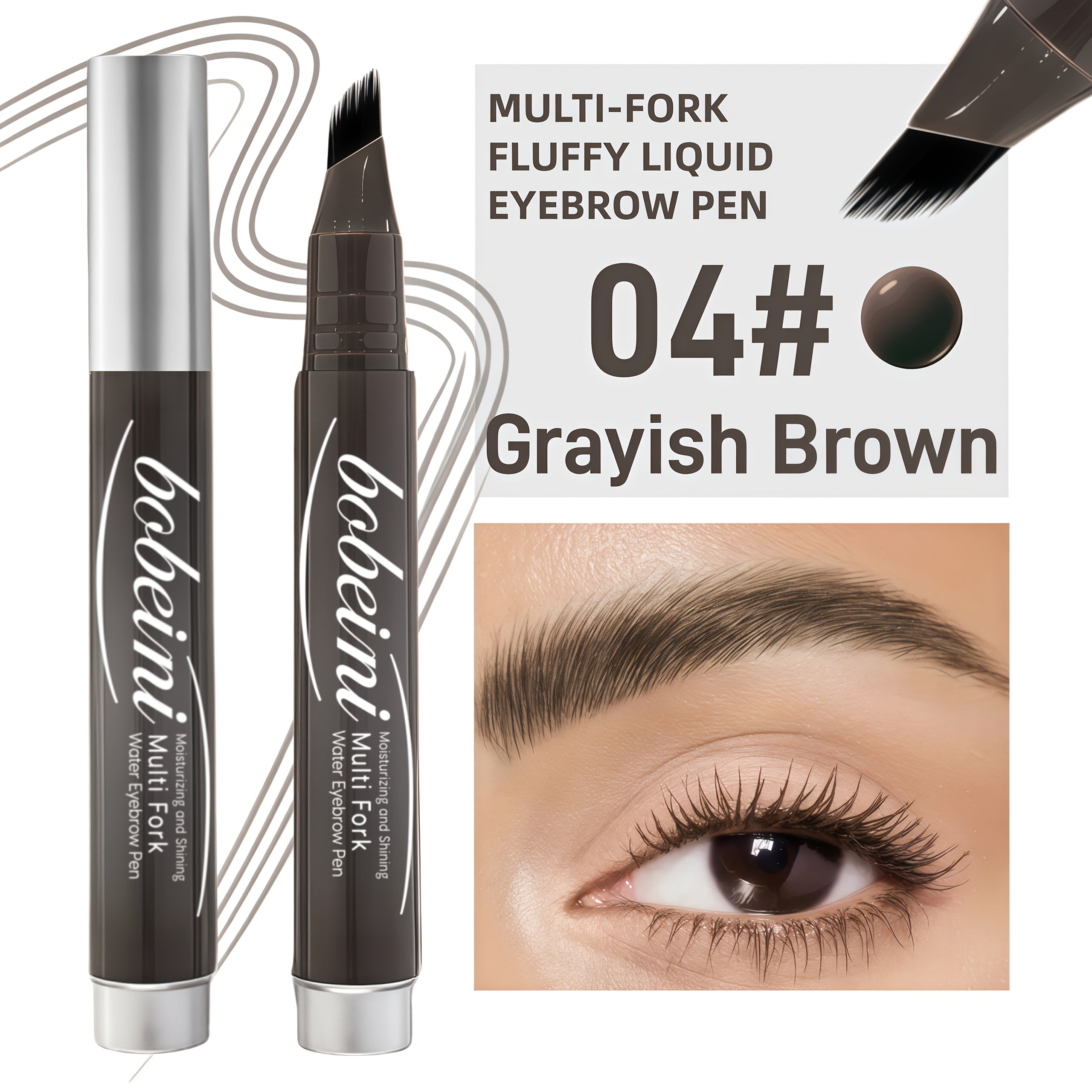 Multi-Fork Brush Design for Defined and Full Eyebrows, Waterproof and Sweat-Proof, Ideal for Halloween, Christmas, Valentine'S Day, Birthday Gifts