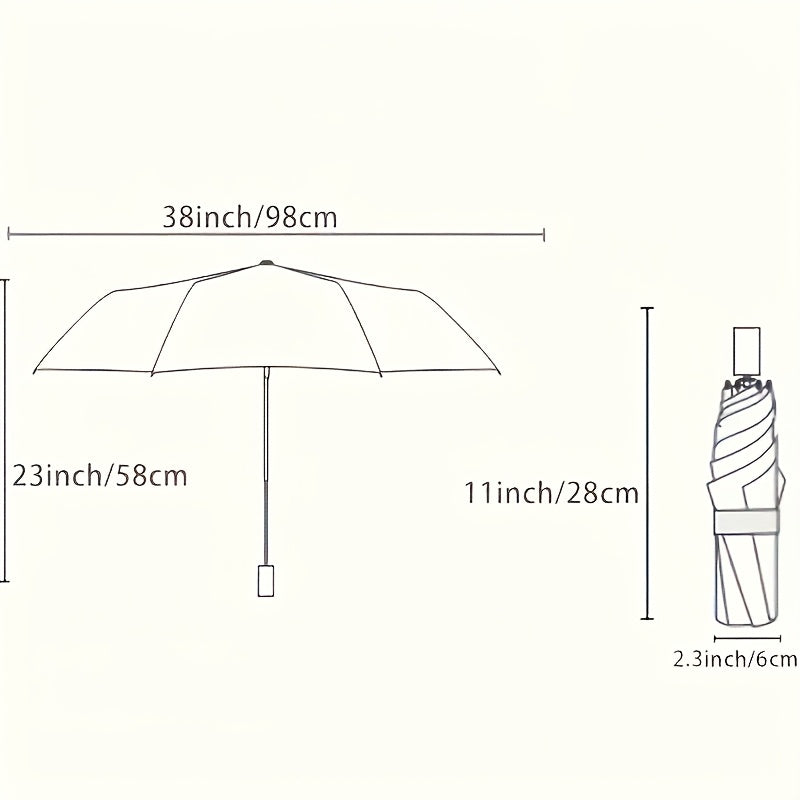 Windproof Automatic Oversized Umbrella – 10-Rib Folding Design, Unisex Business & Golf Umbrella with Sun Protection, Professional Style