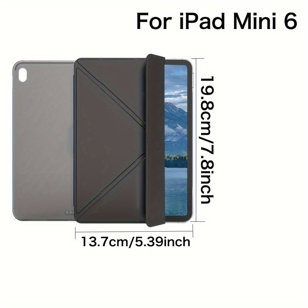 Foldable Lightweight Hard Shell Case for iPad Air 1-9, for iPad 5th-11, for iPad Mini 5-4, Artificial Leather with Adjustable Stand - Protective Cover for 26.67cm to 27.69cm Models