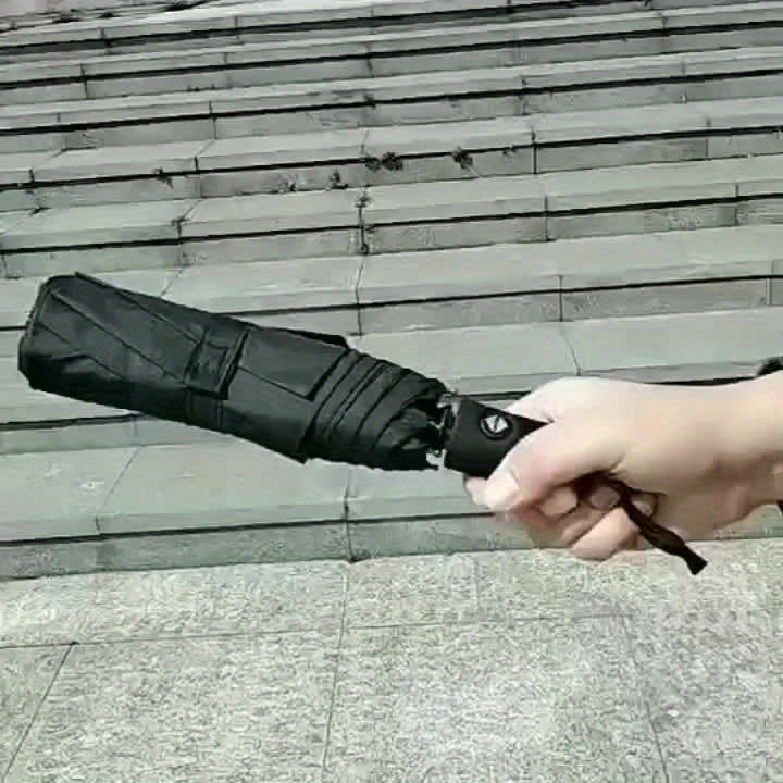 Windproof Automatic Oversized Umbrella – 10-Rib Folding Design, Unisex Business & Golf Umbrella with Sun Protection, Professional Style