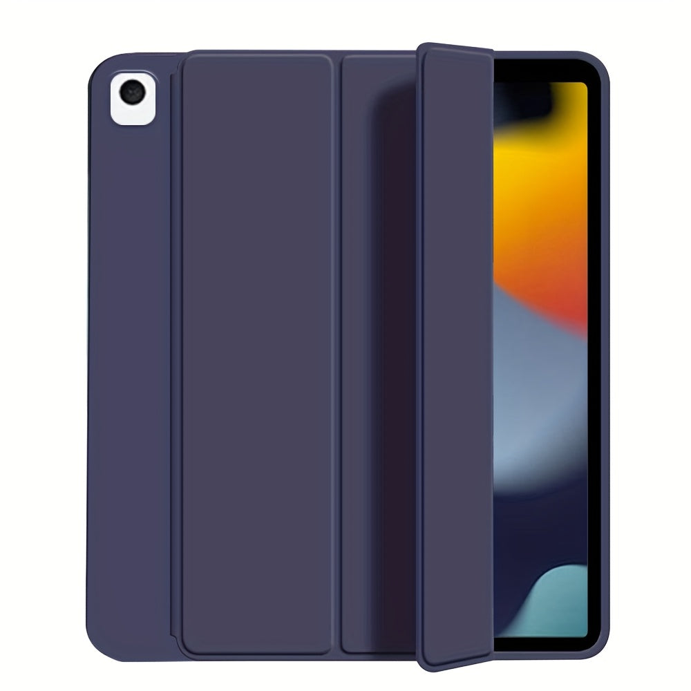 For iPad 11th Gen/10th/9th/8th/7th/6th/5th/ Air 1/2/3/Pro 9.7/10.5 Slim Tri-Fold Stand Case with Pencil Holder - Auto Sleep/Wake, Adjustable Stand, Lightweight Soft TPU Cover, Modern Travel Case For A16, Auto Sleep/wake Featu