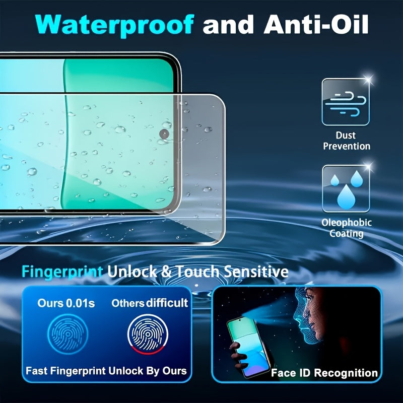 3-Pack Ultra HD Tempered Glass for Xiaomi Mi 15T 14T Pro 15 14 13 13T 12T 11T 11 Lite 5G NE Redmi Note 14 13 Pro 4G 5G 12 11 11S, 9H+ Screen Protector Film, Anti-Scratch, Anti-Fingerprint, Full Coverage, One-Click Film Applic