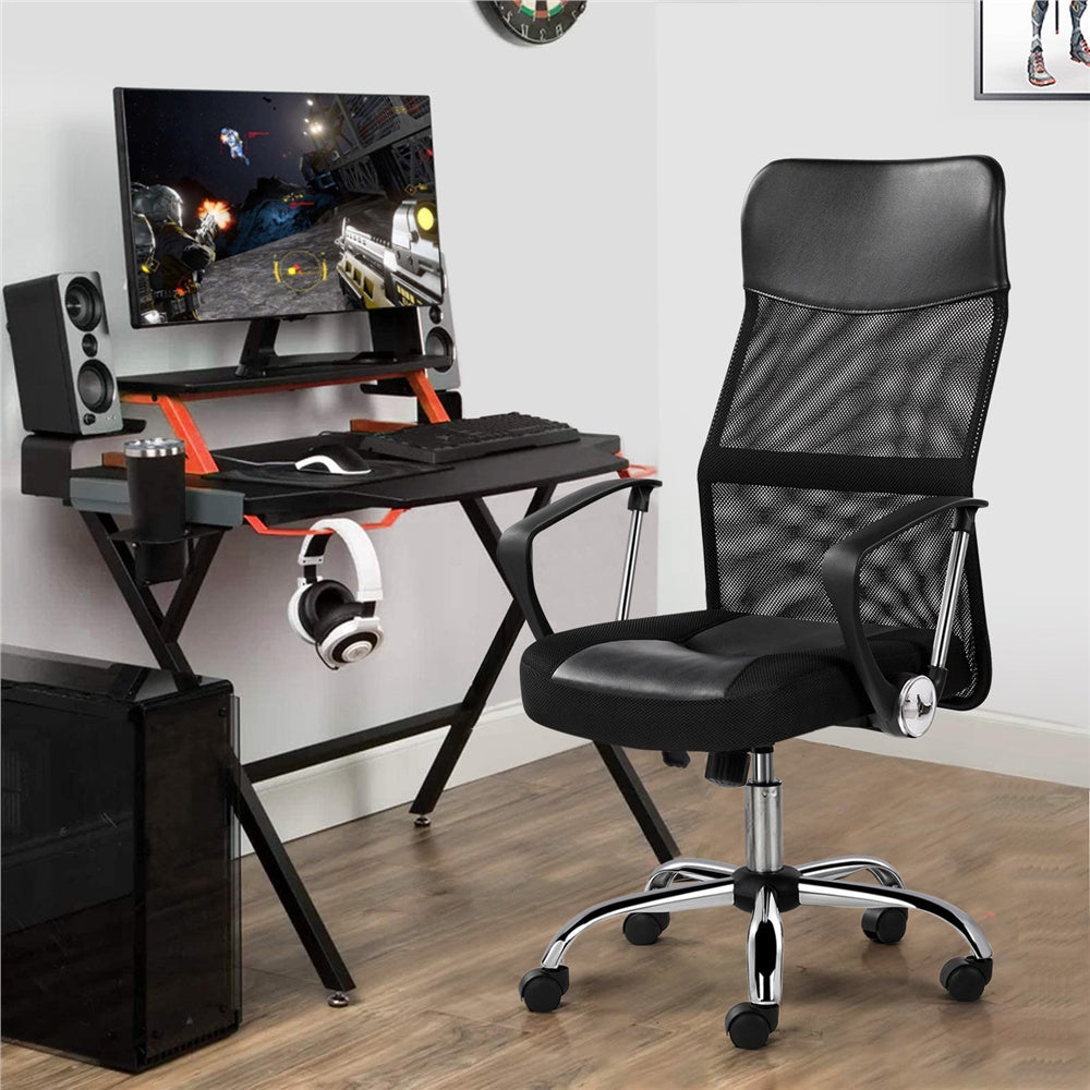 Costoffs Office Chair, Mesh Office Chair, Adjustable Swivel Ergonomic High Back Task Desk Chair with Lumbar Support and Armrests - Ideal for Executive Professionals, Remote Workers, Freelancers, Student