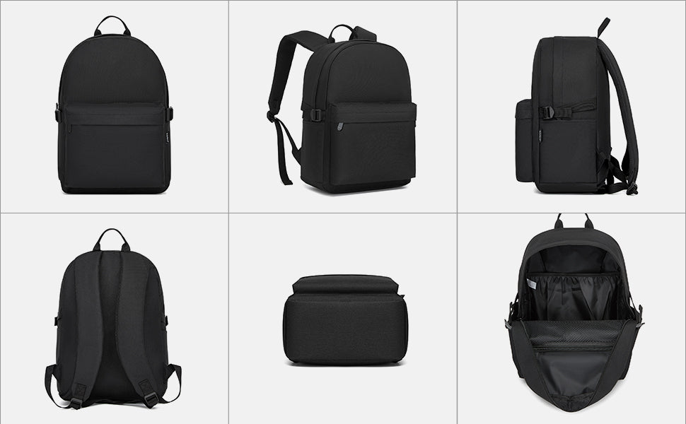 Kono Lightweight School Backpack - Casual Daypack for Men & Women - Durable Bookbag, Travel Rucksack & Work Bag