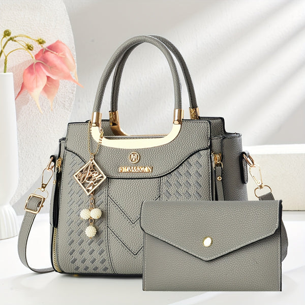 CHROSGEKEIDI Women's Large Capacity Quilted  Handbag - Adjustable Crossbody/Shoulder Bag with Zipper Closure, Elegant Purse for, Travel, Parties, Casual & Formal Events, Durable & Brand Authentic Carry