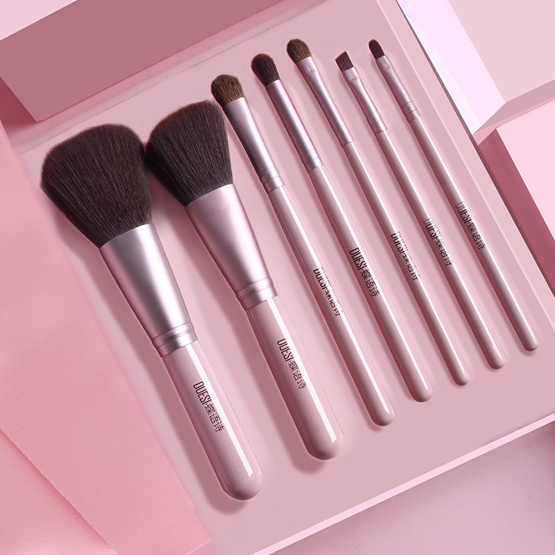 TT DUESI 7pcs Makeup Brush Set: Eyeshadow, Blush, Face Powder, Highlight, Repair Brush, Foundation, Lip Brush. Beauty Tools Full Set