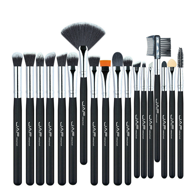 JAF 24pcs Professional Makeup Brushes Set with Storage Case: Vegan Synthetic Make Up Brushes Set in Black Bag Holder. Cruelty-Free Cosmetic Big Makeup Brushes & Tools Kit