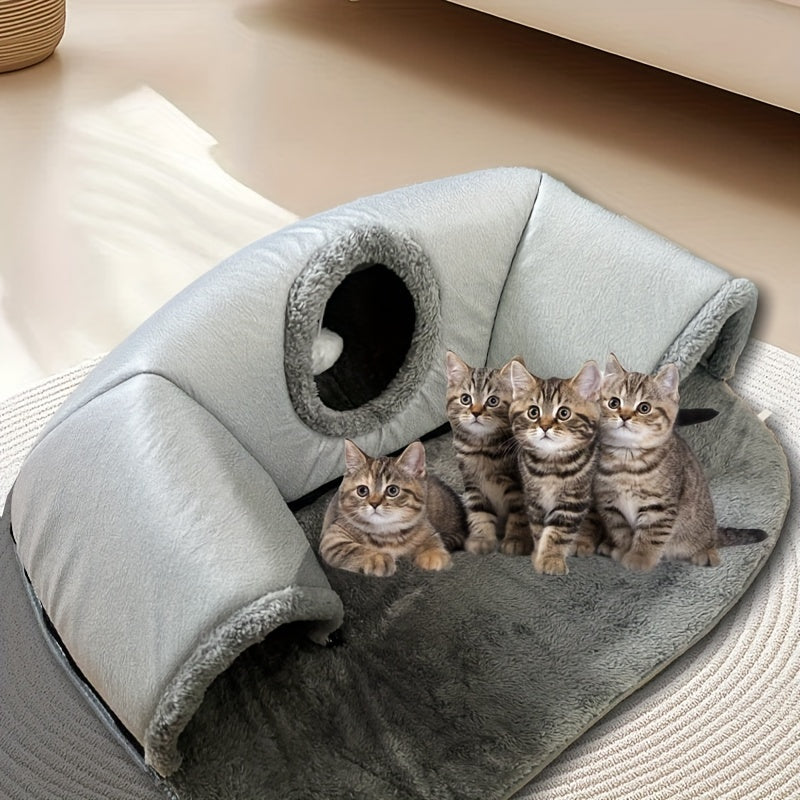 Cozy Hideout for Small Cats & Rabbits up to 8kg, Anti-Slip Bottom & Easy-Clean Design, Durable Pet Furniture