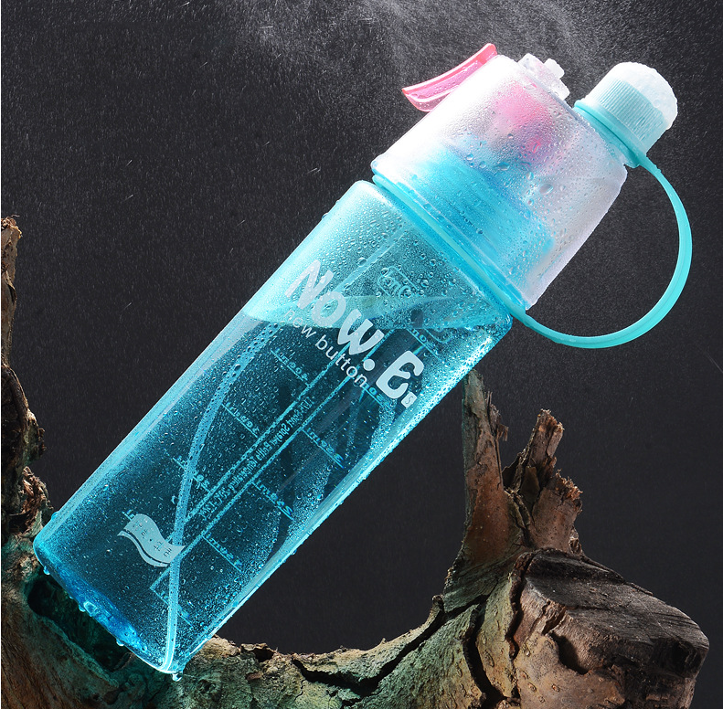 Auleset 400ml/600ml Outdoor Sports Gym Portable Creative Spray Drinking Water Bottle