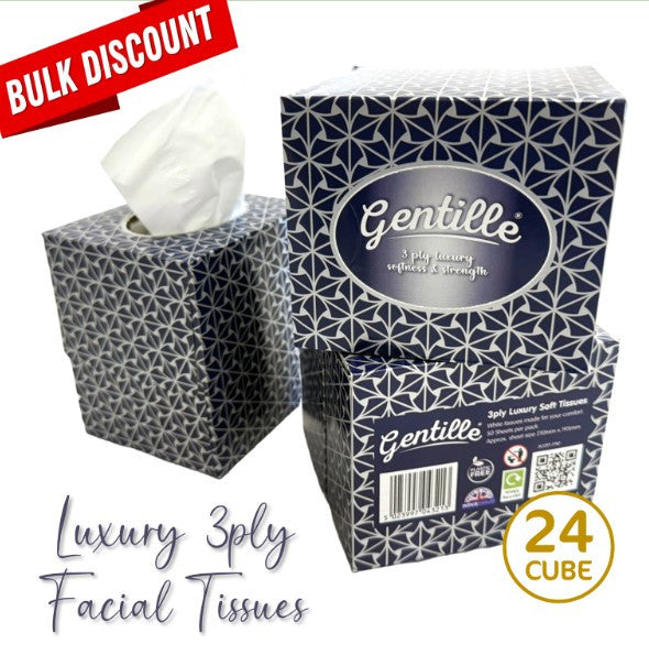 (Regular) Gentille Facial Tissues Box 24 Pk Luxury Soft