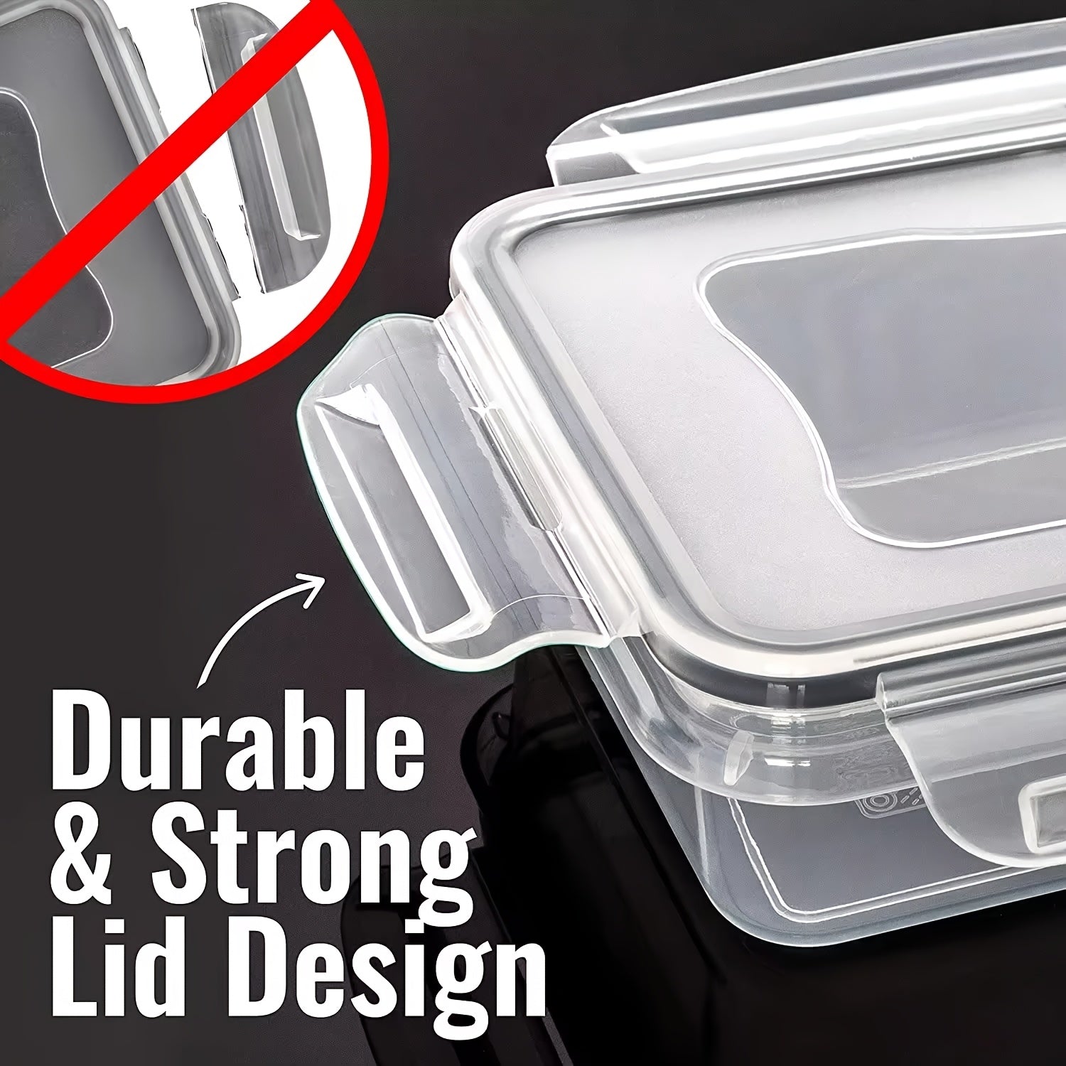 2/3pcs Rectangle Food Storage Container Set, Leakproof, Microwave Dishwasher Freezer Safe, Reusable, PP, Air-tight, Hand Wash, Latch Closure, Multipurpose, Non-Electric, with Lids, for Fruits, Vegetables, Meat,Outdoor Equipme