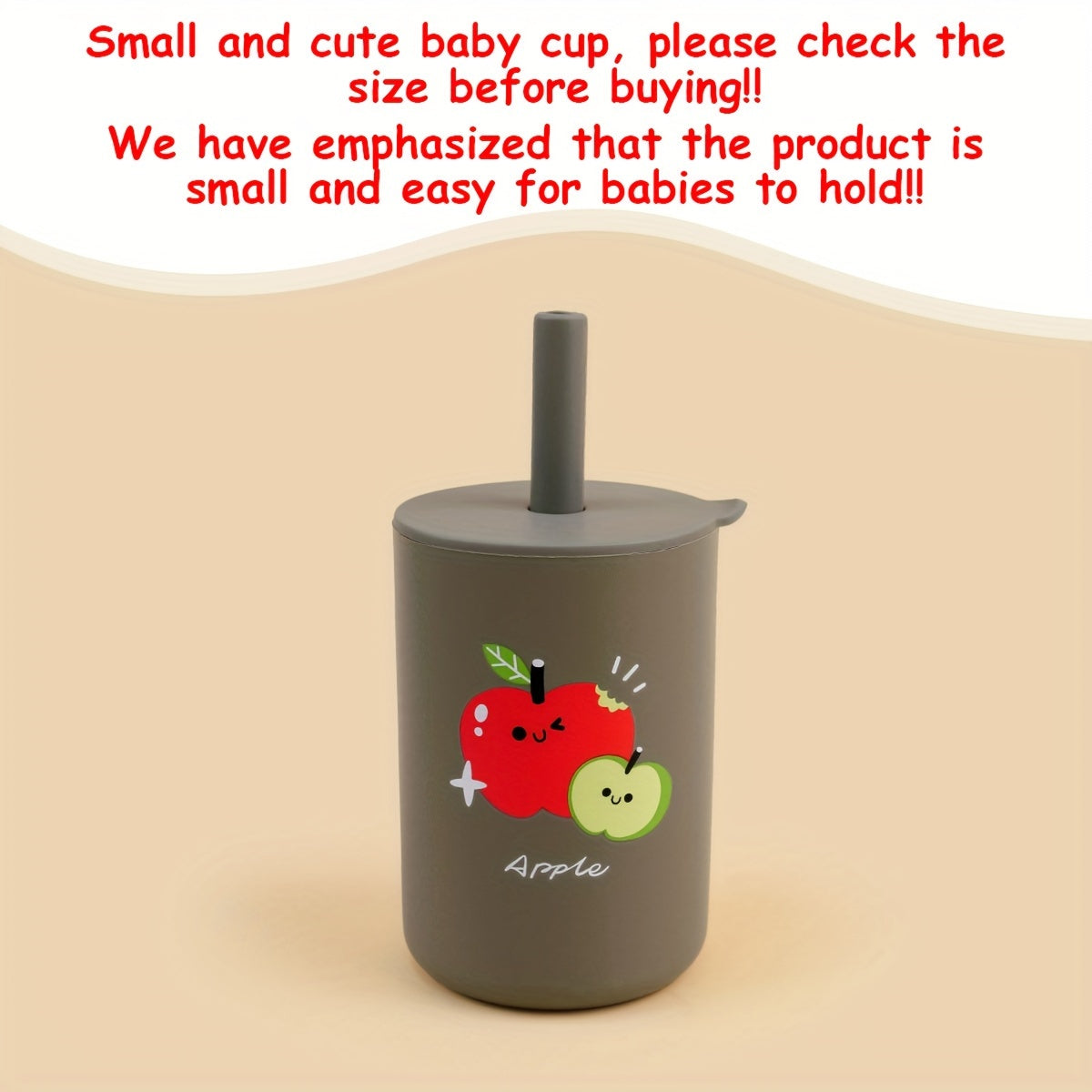 BPA-Free Spill-Resistant Silicone Training Cup with Straw – 6oz Toddler Learning Cup, Microwave Safe, Easy-Grip Design for First Sips & Outdoor Use (5" x 2.4")