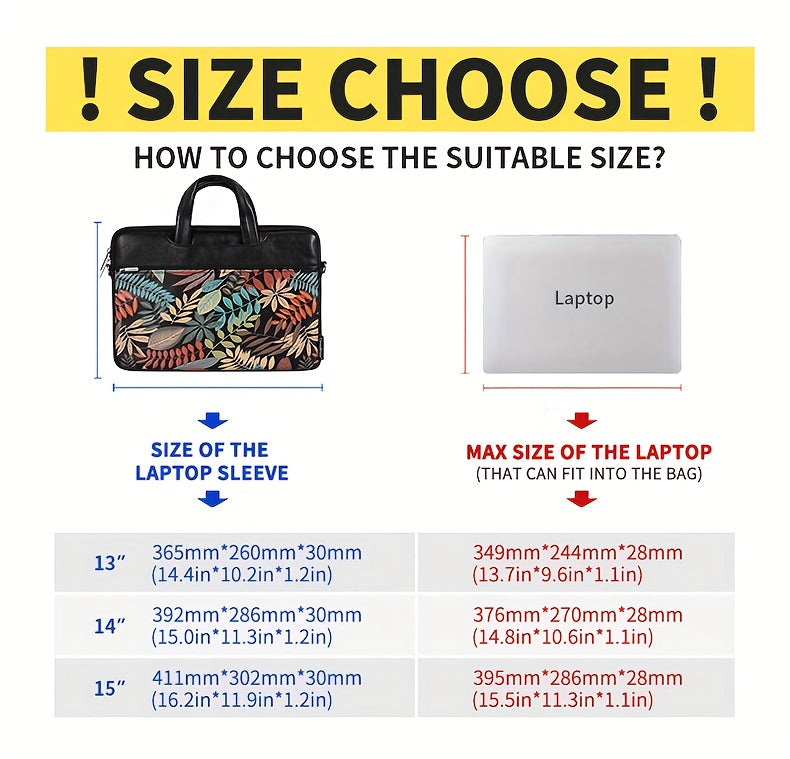 Canvas Artisan Laptop Briefcase with Handle & Adjustable Strap - Heavy-Duty Shockproof Anti-Collision Sleeve, Zipper Closure, Golden-Tone Hardware, Compatible with HP MagicBook/Dell Laptops, Stylish Protective Computer Case f