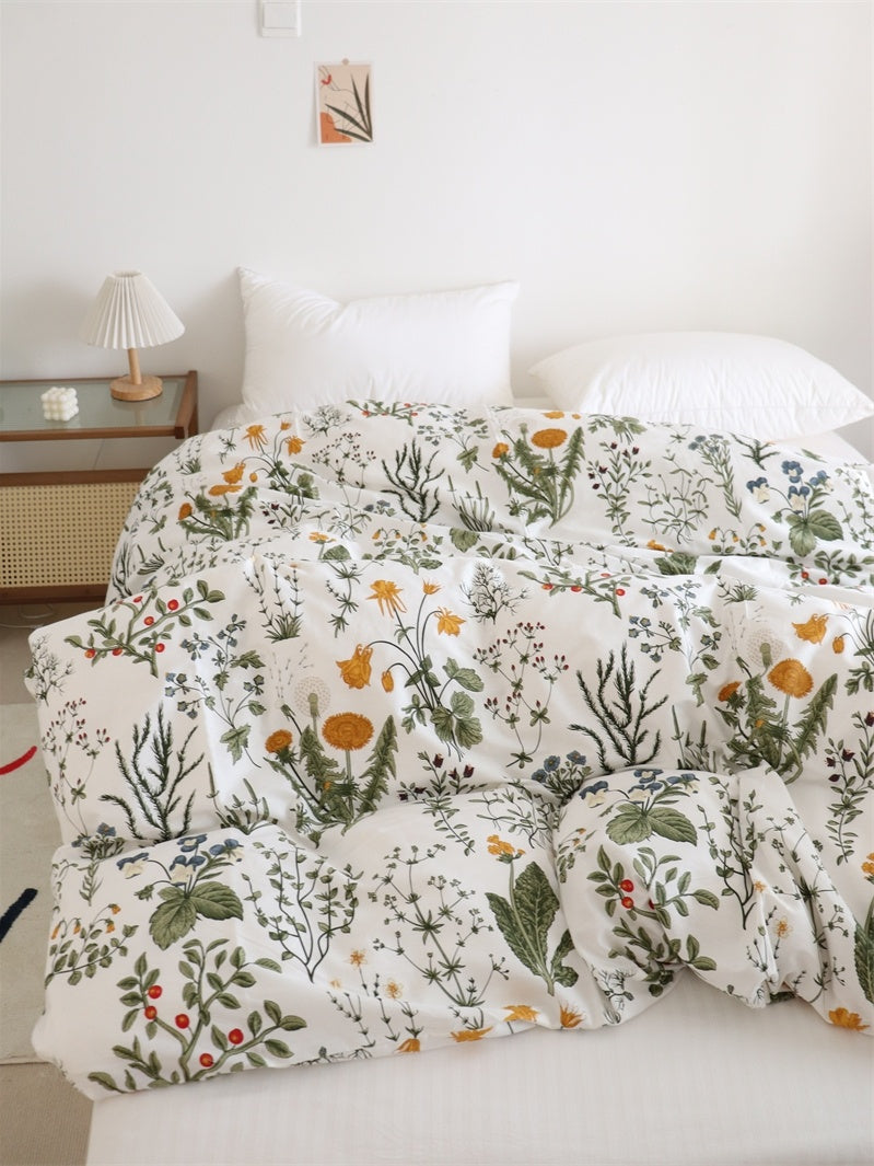 Dandelion Floral Pure Cotton Bed Sheets: Bring a touch of nature into your bedroom with these charming and comfortable floral-patterned sheets.