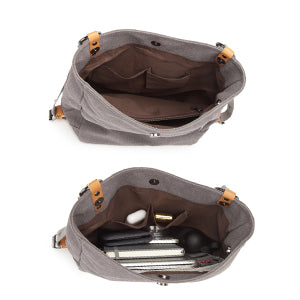 Women's Convertible 3-in-1 Backpack - Anti-Theft Canvas Shoulder Bag & Crossbody Rucksack for Travel, College & Daypack