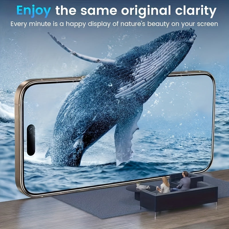 Set of 3 Ultra HD Tempered Glass And 3 Camera Lens Protectors for Various for iphone Models Including for iphone 17/17 Pro Max/17 Air/16 Pro Max/16/15/14/13/12/11/16E/Plus/Mini. Features a 9H Screen Protector Film That Is Ant