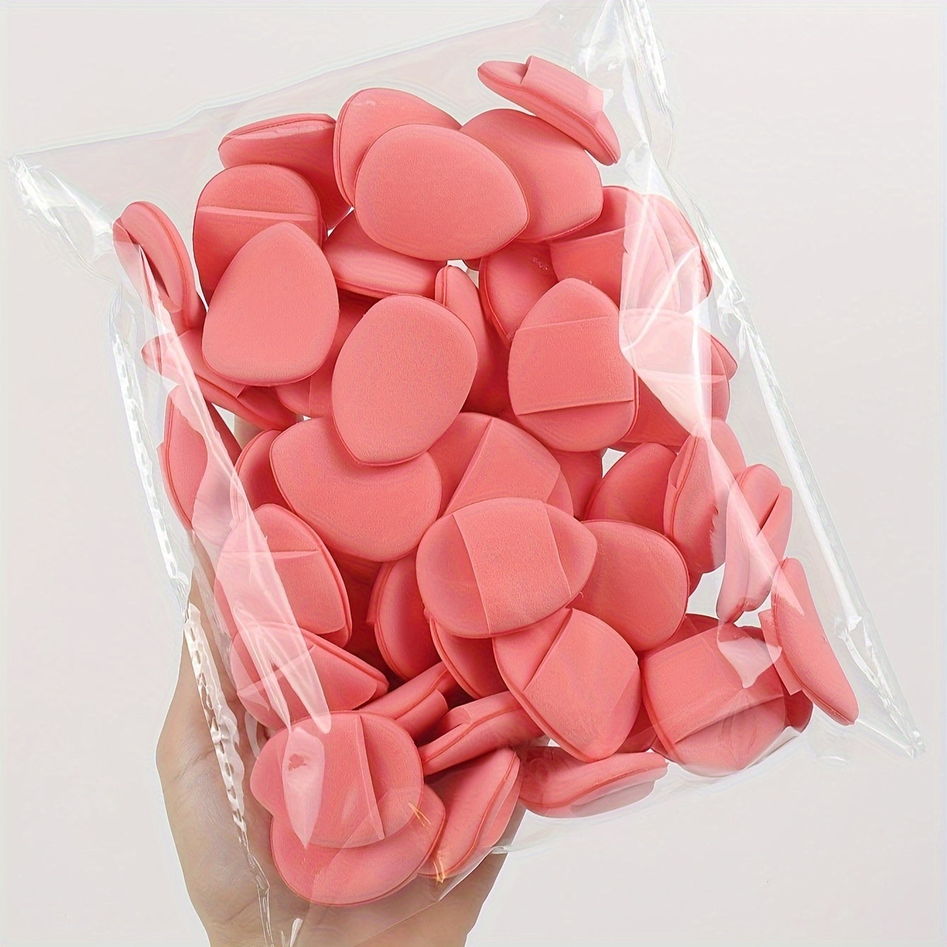 100-Pack Mini Finger Air Cushion Puff, Latex-Free Blending Sponges For Liquid Foundation, Concealer Application, Suitable For All Skin Types