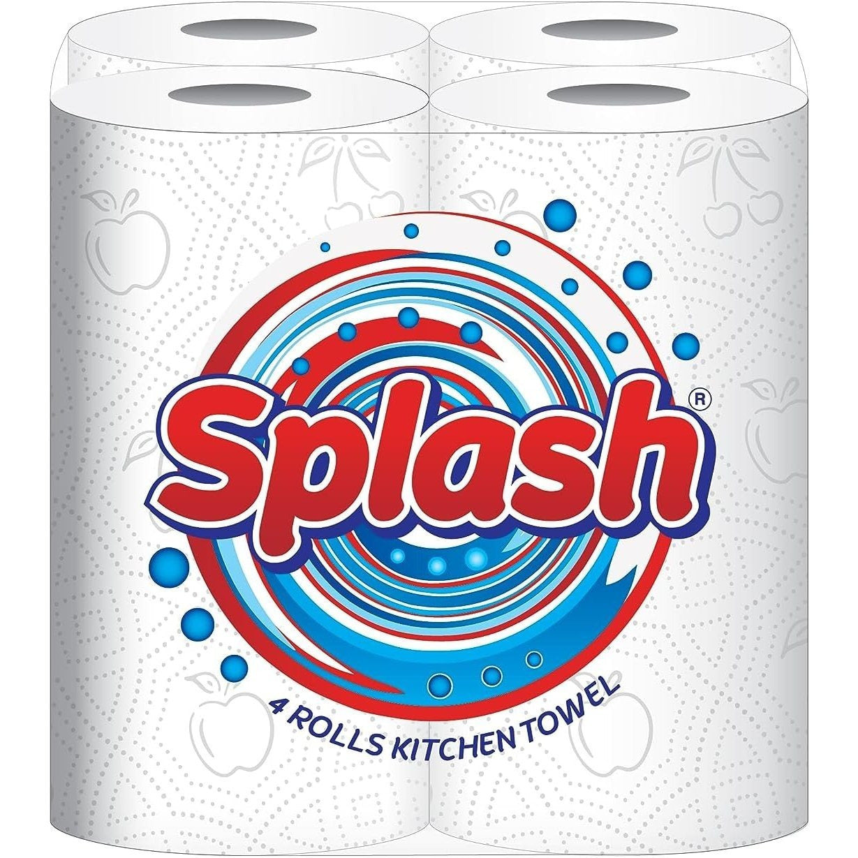 Kitchen Towels. Splash 2-ply Quilted Paper Rolls. Responsibly Sourced. Strong. 10m per Roll