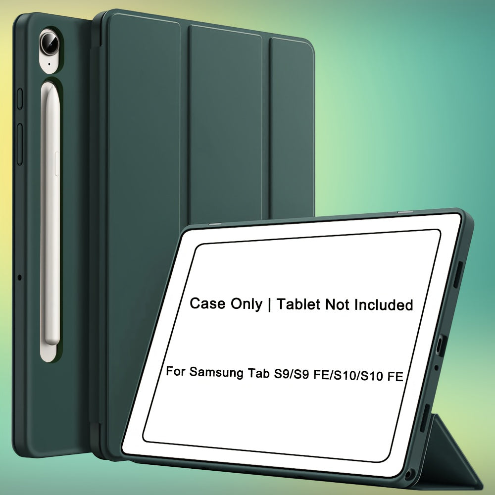 Case for Samsung Galaxy Tab A9 Plus 11-Inch 2023 (SM-X210 SM-X215), for Tab A9/A8/A7 Lite/S7/S8/S9/S10 FE, Soft Smooth Back Protective Cover, Lightweight, Scratch-Resistant, Anti-Slip, Foldable Stand, Auto Sleep/Wake Function