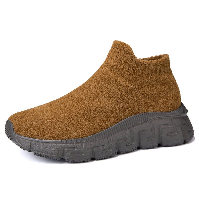 Technology Flying Woven Surface Winter Fashionable Breathable Comfortable Slip-on Casual Shoes