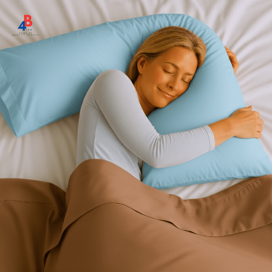4B V-Shape Pillow - V-Shaped Support Pillow with Pillowcase – Soft & Durable Cushion for Neck, Back, Maternity & Post-Surgery Comfort
