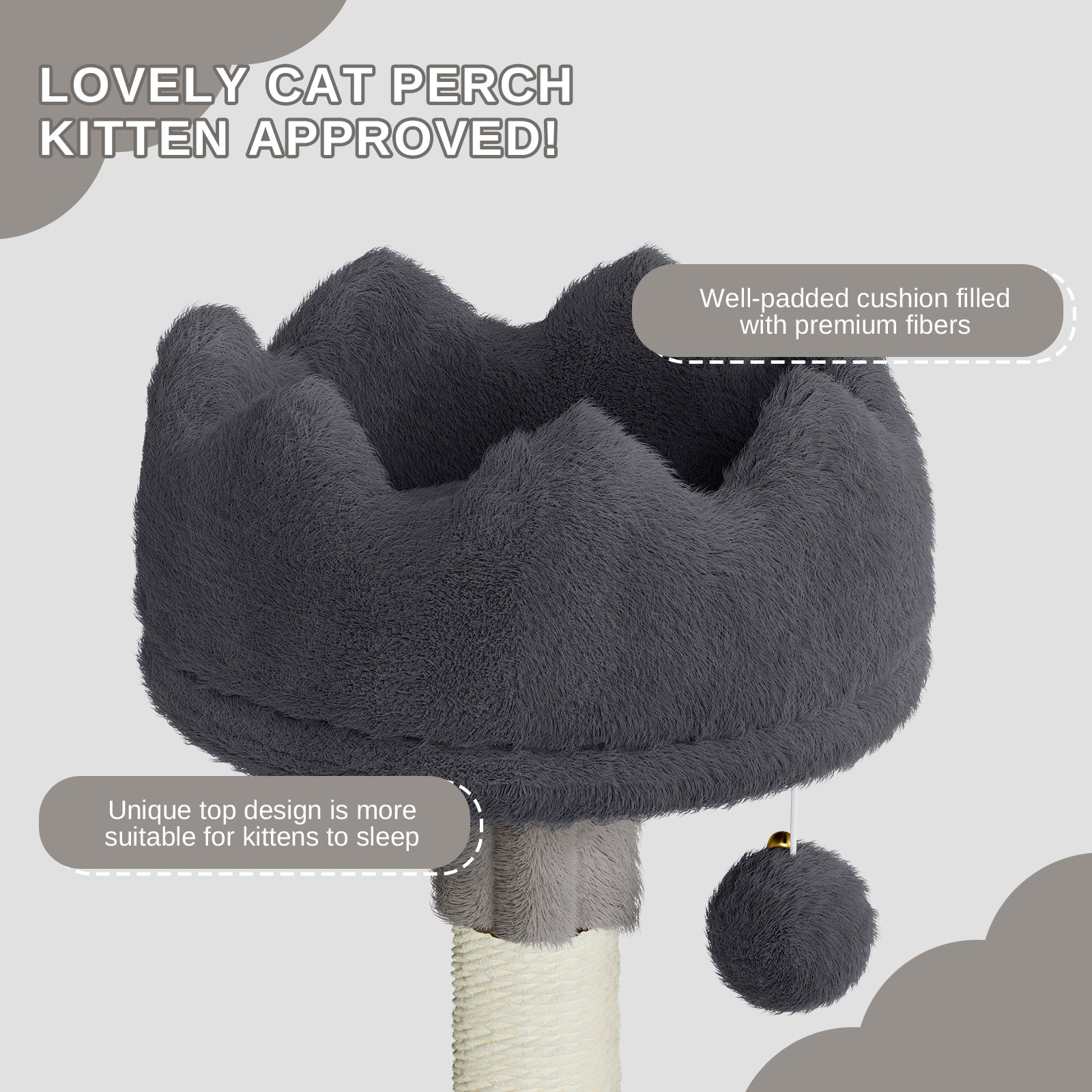 Dogat 53cm Premium Cat Tree Tower Activity Center - Spacious Large Playing House Condo for Feline Rest & Sleep - Ideal for Active Cats!