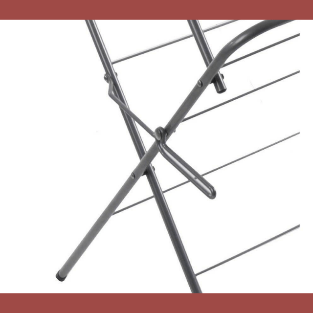 3 Tier Foldable Airer Clothes Drying Laundry Rack with Corner Hanger Slots Portable Indoor & Outdoor Airer, 15m Wash Line Rails Non Slip Feet,5.5cm Folded Space Saving Design, Grey