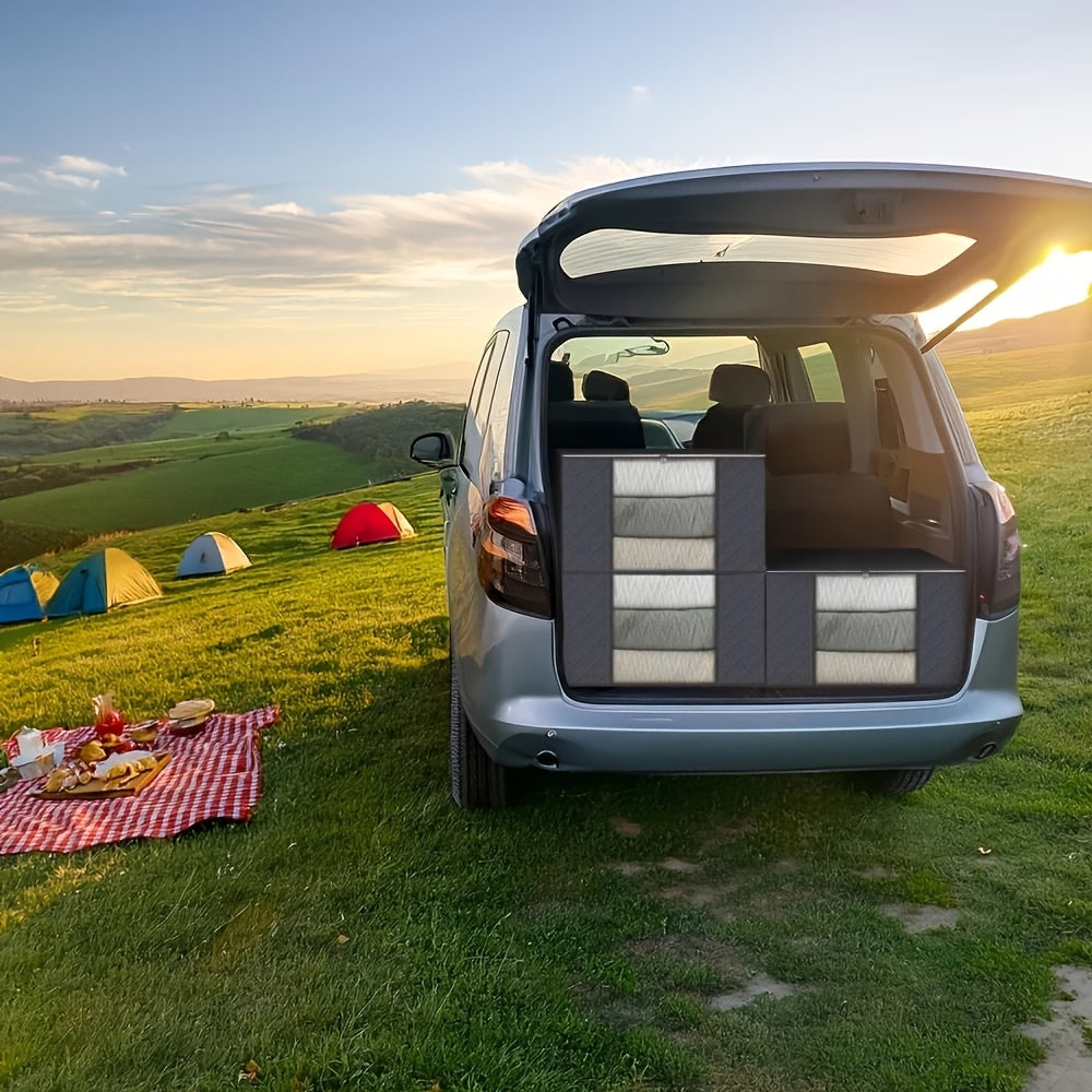 3-Pack Large Capacity Foldable Fabric Storage Boxes with Flip-Top Lid & Handles, Durable Non-Woven Collapsible Organizer Bins for Closet, Bedroom, Dorm, Camping, Travel - Space-Saving Storage Containers, Closet Organizers And