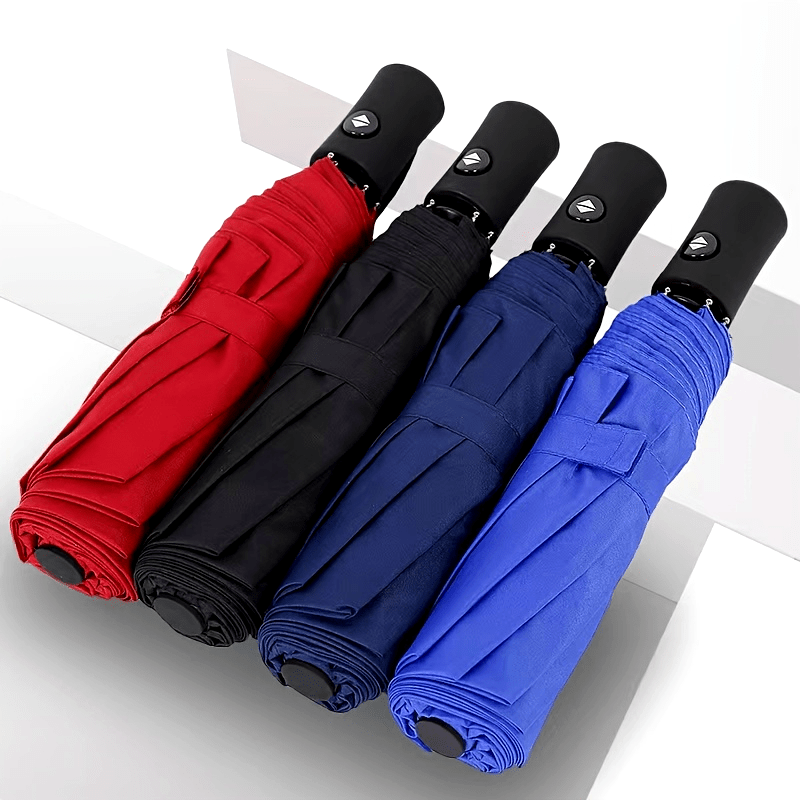 Automatic Golf Umbrella – 8-Rib Windproof UV-Protection Design with 38in/98cm Canopy, Compact Folding, Ergonomic Handle, Heavy-Duty Travel Umbrella for Men & Women, Outdoor Sports & Adventures