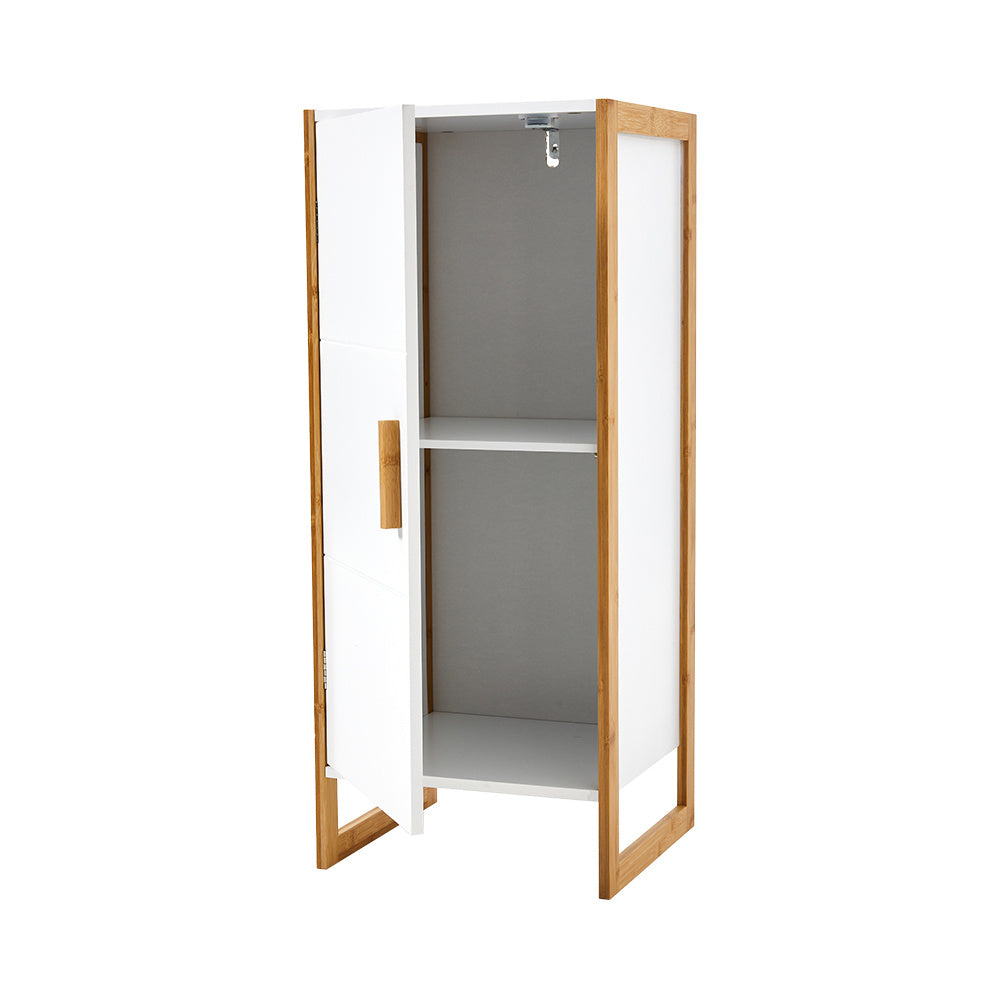 Bathroom Cabinet Bathroom Storage Cabinet Half-Height Bathroom Cupboard with 2-tier Compartments for Bathroom Hallway and LivingRoom White 80x33x30cm