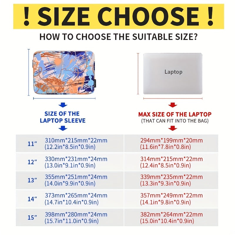 Canvas artisan Shockproof Laptop Sleeve Case Compatible with MacBook Pro/Azure Surface Book - Heavy-Duty Polyester Laptop Cover with Tablet Pocket, for MacBook Pro 13/14/15/16/17/18/20/21/23 & Surface Book 2/for Surface Book