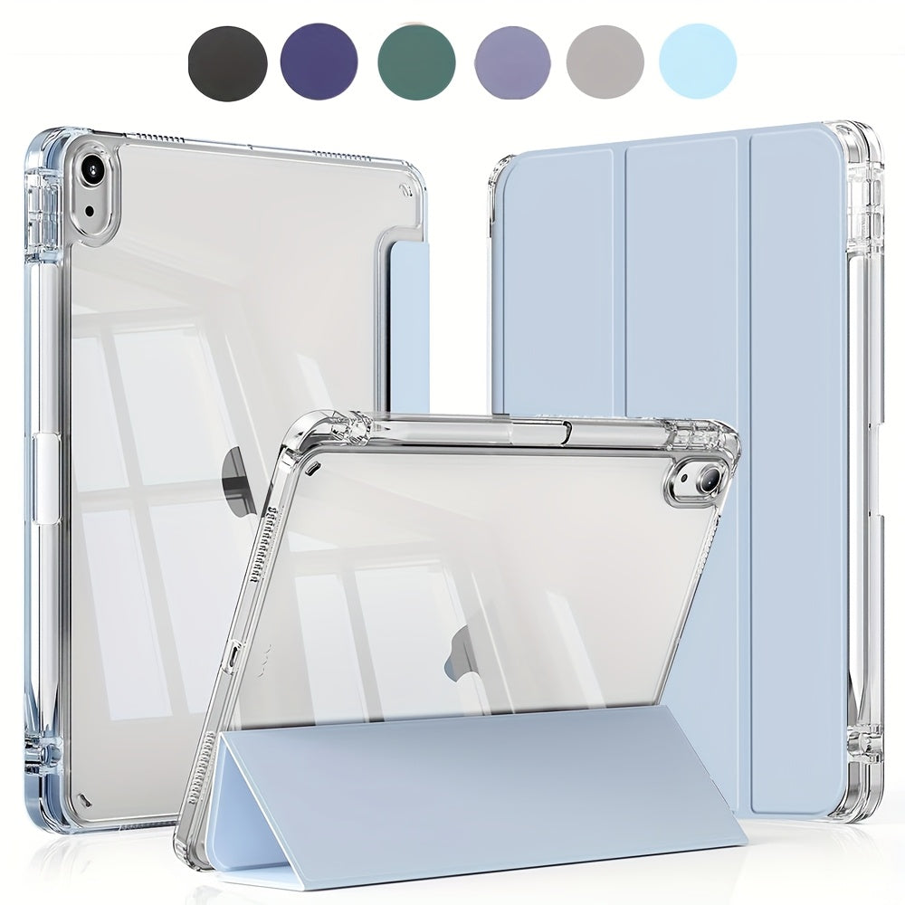 for iPad (A16) 27.94cm 2025 Smart Case with Pencil Holder - Auto Sleep/Wake, Lightweight Acrylic Hybrid Shell, Non-Slip, Scratch , with Inner Pocket and Stylish Design for Latest for iPad Models, Durable for iPad