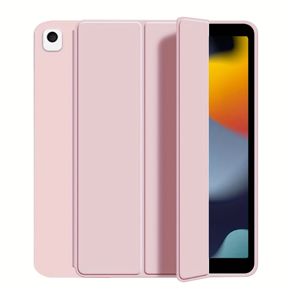 For iPad 11th Gen/10th/9th/8th/7th/6th/5th/ Air 1/2/3/Pro 9.7/10.5 Slim Tri-Fold Stand Case with Pencil Holder - Auto Sleep/Wake, Adjustable Stand, Lightweight Soft TPU Cover, Modern Travel Case For A16, Auto Sleep/wake Featu