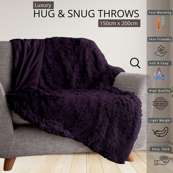 GC GAVENO CAVAILIA Hug & Snug Throw Blanket | Luxurious Soft and Sumptuous Cosy Bed Sofa Throw with Premium Comfort | Lightweight and Versatile Design Perfect for Living Room, Bedroom or Travel | Warm Decorative Fleece Blanke