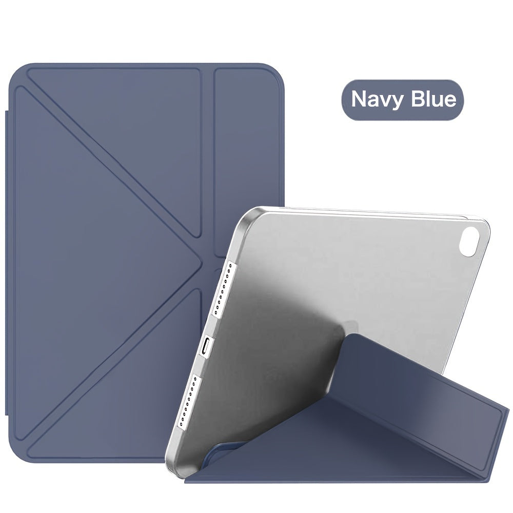 Foldable Lightweight Hard Shell Case for iPad Air 1-9, for iPad 5th-11, for iPad Mini 5-4, Artificial Leather with Adjustable Stand - Protective Cover for 26.67cm to 27.69cm Models