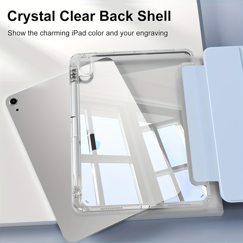 for iPad (A16) 27.94cm 2025 Smart Case with Pencil Holder - Auto Sleep/Wake, Lightweight Acrylic Hybrid Shell, Non-Slip, Scratch , with Inner Pocket and Stylish Design for Latest for iPad Models, Durable for iPad