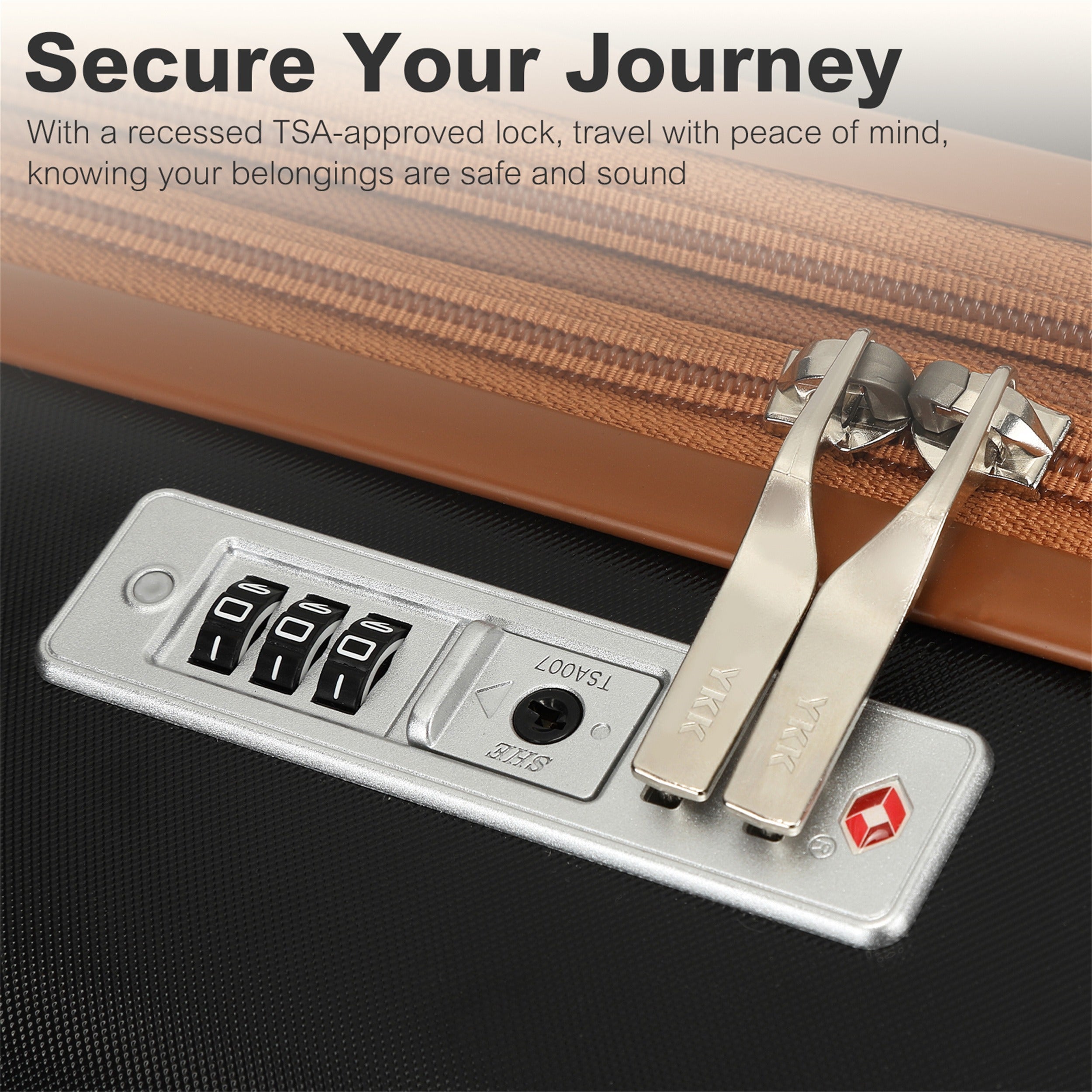 3-Piece Travel Suitcase Set: 20-Inch Stylish Hard Shell ABS+PC Cabin Suitcase, Plus a Multi-Compartment Backpack with a Small Pouch - Ideal for Trendy and Organized Travelers