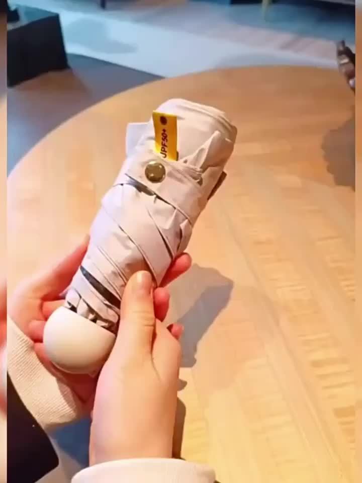 Thickened 5-Fold Mini Umbrella – Windproof, Ultra-Light, Compact Capsule Design, 6-Rib Manual Open with Rubber Handle, Stylish Portable Umbrella for Men, Women & Kids