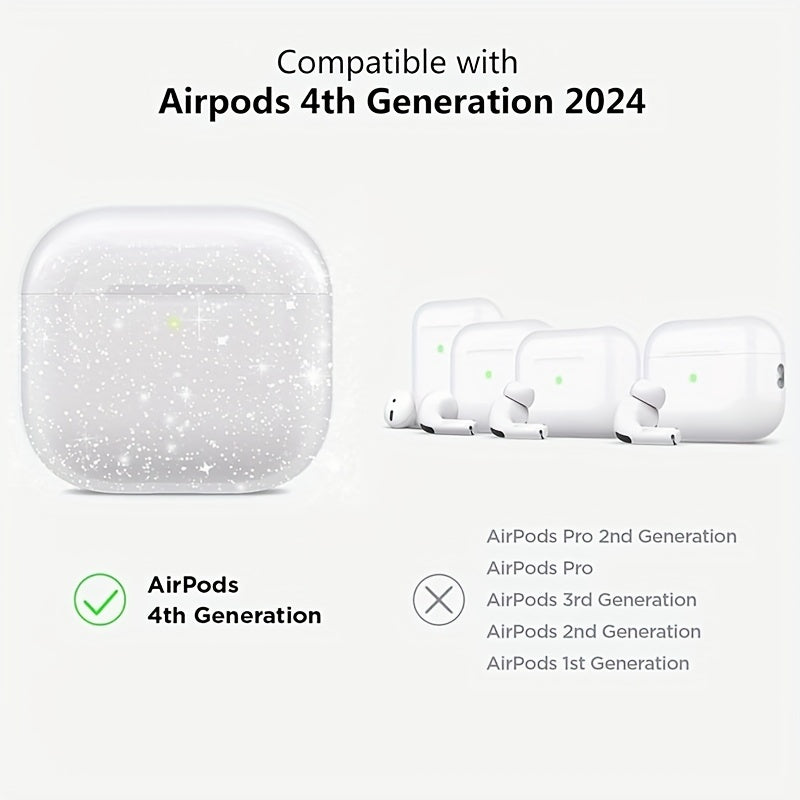Transparent Soft Protective Case for AirPods 4 – Full Clear Cover for 4th Gen